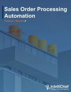 Thumbnail image of the IntelliChief guide, Sales Order Process Automation Features and Benefits.